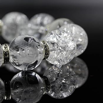 Amazon | [石輝] 天然石 四神獣素彫り 水晶 18mm クラック水晶